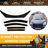 Bonnet Protector & Weathershields to suit Toyota Rav4 2000-2005 Window Visors