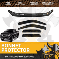 Bonnet Protector Window Visor for Isuzu D-max Dmax 2008-2012 Tinted Guard