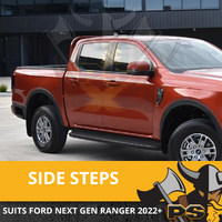 Ford Ranger Next Gen Wildtrak XLT XL XLS Black Running Boards Side Steps 2022 +