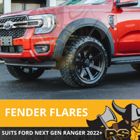 PS4X4 Ford Ranger Flares Next Gen 2022 + Matte Black OEM Style 6 piece