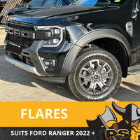 PS4X4 Ford Ranger Wildtrak Flares Next Gen 2022 + Matte Black OEM Style 6 piece