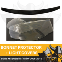 Bonnet Protector & Head Light Covers to suit Mitsubishi Triton 2006-2015 MN ML