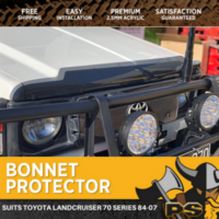 Bonnet Protector to suit Toyota Landcruiser 70 75 76 78 Series 1984-2007