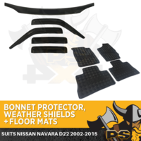 Bonnet Protector & Window Visors & Floor Mats for Nissan Navara D22 2002-2015