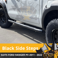 Black Side Steps for Mazda BT-50 2011-2019 Dual Cab Running Boards Black