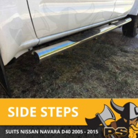 Aluminium Side Steps for Nissan Navara D40 2004-2015 Dual Cab Running Boards Sidesteps