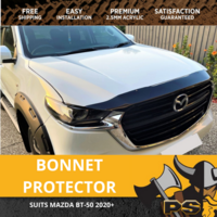 PS4X4 Bonnet Protector Guard for Mazda BT 50 BT50 BT-50 2020 +  Tinted Guard