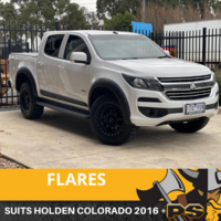 PS4X4 Black Fender flares to suit Holden Colorado 2016 - 2020 Wheel Arch 