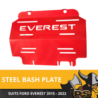 Bash Plate 3mm Powder Coated Red suit Ford Everest 2015 - 2022 Sump Guard