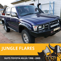 Jungle Fender Flares Suitable For Hilux Toyota 1998 - 2005 Guard Wheel Arch 6 Piece