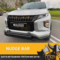 Nudge Bar For Mitsubishi Triton MR 2018-2022 Powder Coated Black