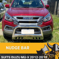 Isuzu MU-X MUX 3 inch Nudge Bar Chrome Steel Grille Guard 2012-2019 
