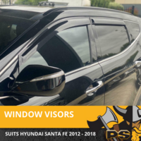 SUPERIOR WEATHER SHIELDS FOR HYUNDAI SANTA FE 2012 - 2018 DM DOOR WINDOW VISORS 