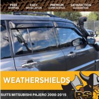 Weathershields Weather Window Visors Fit Mitsubishi Pajero 2000-2021 NS NM NP NX NT