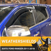 Door Window Visors Weather Shields For Ford Ranger Dual Cab 2011-2022 PX