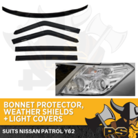 Bonnet Protector , Weathershields & Light Covers to suit Nissan Patrol Y62 2012-2019