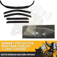 Bonnet Protector , Weathershields & Light Covers to suit Nissan Navara NP300