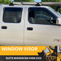 Superior Weathershields for Nissan Navara D22 1997-2015 Window Visors Weather Shield
