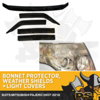 2007-2015 PAJERO NS NX SET OF BONNET PROTECTOR,WEATHER SHIELDS & headlight Covers
