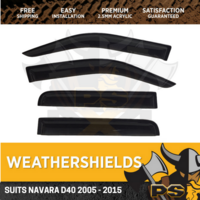 Superior Weathershields for Nissan Navara D40 2005-2015 Window Visors Weather Shield