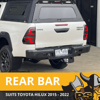 Odin Rear Tow Bar Bumper Suitable for Toyota Hilux N80 2015 - 2022 Matte Black