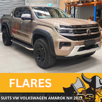 PS4X4 Matte Black Flares Fit Volkswagen Amarok NF 2022 + Fender Flares 6 PC