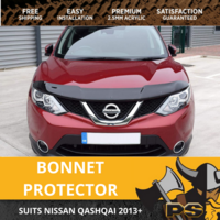 PS4X4 Tinted Black Bonnet Protector Guard to suit Nissan Qashqai J11 
