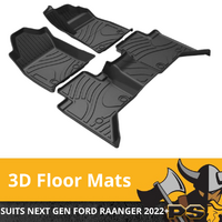 3D Ford Ranger Next Gen PX4 2022 + Dual Cab Floor Mats Front & Rear New