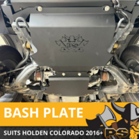 Holden Colorado 2016 - 2021 Bash Plate Front & Sump Guard Matte Black 4MM