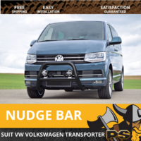 PS4X4 Black Nudge Bar To Fit 2015 - 2021 Volkswagen T6 Transporter Multivan