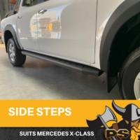 Steel Side Steps for Mercedes X-Class X class Sidesteps Matte Black