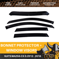 Mazda CX-5 CX5 2012 - 2016 KE Bonnet Protector & Window Visors Weather Shields
