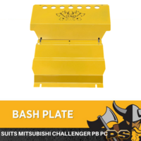 Yellow Bash Plate 2pc for Mitsubishi Challenger PB PC 4MM Underbody Sump Guard