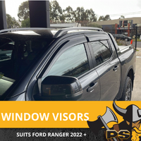 Door Window Visors Weather Shields For Ford Ranger Dual Cab 2022 +