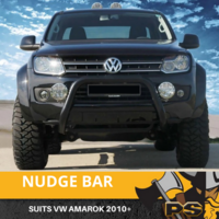 Volkswagen Amarok 2010 - 2021 Black Nudge Bar Steel Grille Guard 3 Inch