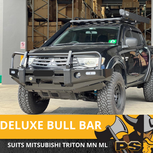 Bull Bar for Mitsubishi Triton 2006-2009 MN ML Heavy Duty Steel Winch Comp