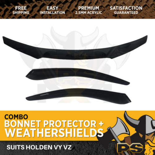 Holden Commodore VY Bonnet Protector & Window Visors Weather Shields