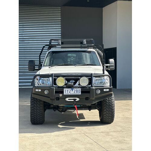 PS4X4 Deluxe Steel Bull bar to suit Nissan Patrol Y61 GU 1 2 3 1997 - 2006 UTE Wagon