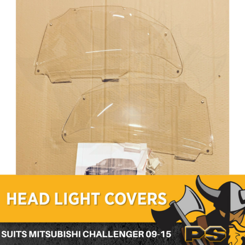 Headlight Covers Lamp Protectors to suit Mitsubishi Challenger 2009-2015