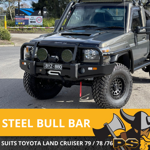 Bull Bar to suit Toyota Landcruiser 76 79 78 Series Heavy Duty Steel Winch Comp 63MM 
