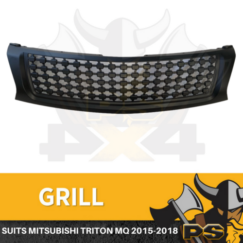 Front Bumper Grille to suit Mitsubishi Triton MQ Black Grill 2015-2018 Bar