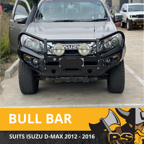 Premium Deluxe Bull Bar to suit Isuzu Dmax 12-16 Steel Winch Compatible D-max