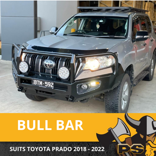 PS4X4 BULL BAR SUIT 150 SERIES PRADO 2018+ ADR APPROVED WINCH COMPATIBLE 