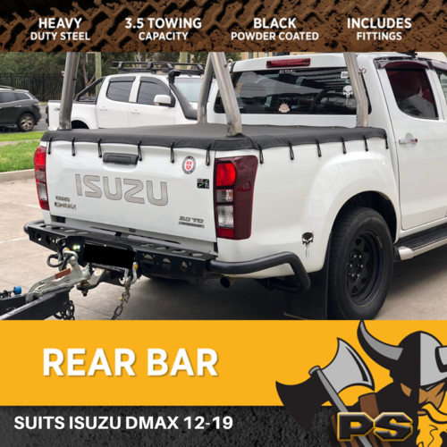 Heavy Duty Rear Step Tow Bar Bumper For ISUZU D-MAX DMAX D MAX 2012-2019