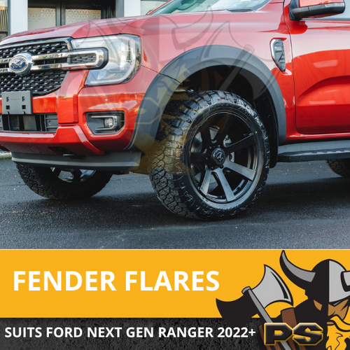 PS4X4 Ford Ranger Flares Next Gen 2022 + Matte Black OEM Style 6 piece