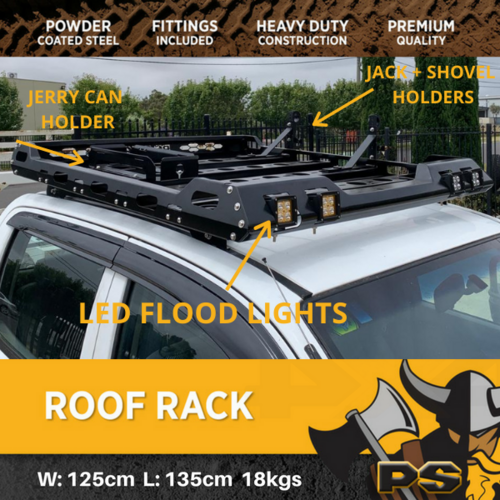 PS4X4 Steel Cage Roof Rack for Nissan Navara D23 NP300 Dual Cab Platform