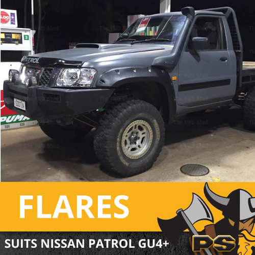 PS4X4 FRONT 2 PIECE JUNGLE FLARES SUIT FOR NISSAN PATROL UTE GU 4+ 2004 - 2018