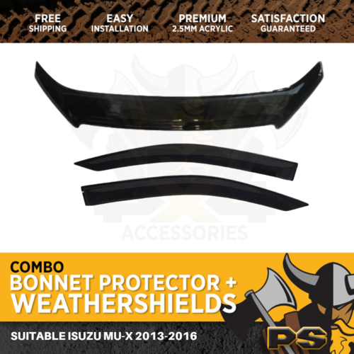 Bonnet Protector, Weathershields for Isuzu D-max Dmax 2012-2016 Single Cab