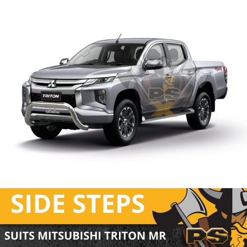 Nudge Bar For Mitsubishi Triton MR 2018-2022 Stainless Steel Chrome