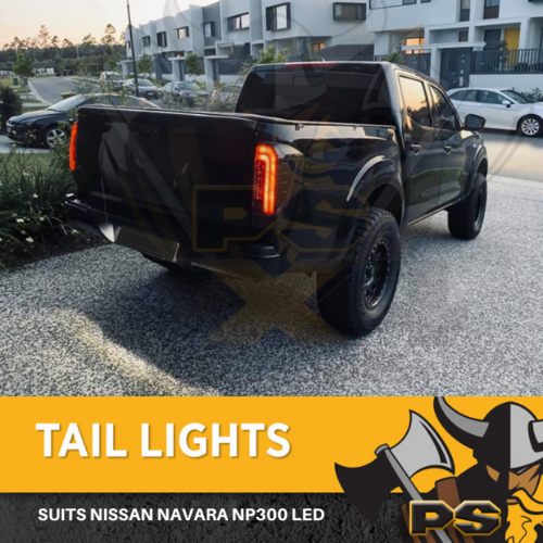 Smoke LED Tail Rear Lamp Lights For Nissan Navara NP300 D23 2015-2020 